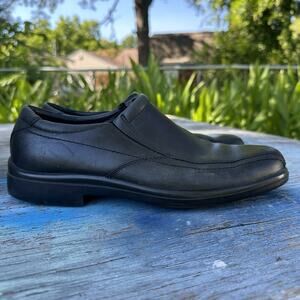 HUSH PUPPIES RAINMAKER WATERPROOF DRESS COMFORT BLACK LEATHER SHOES 8 W Wide 30